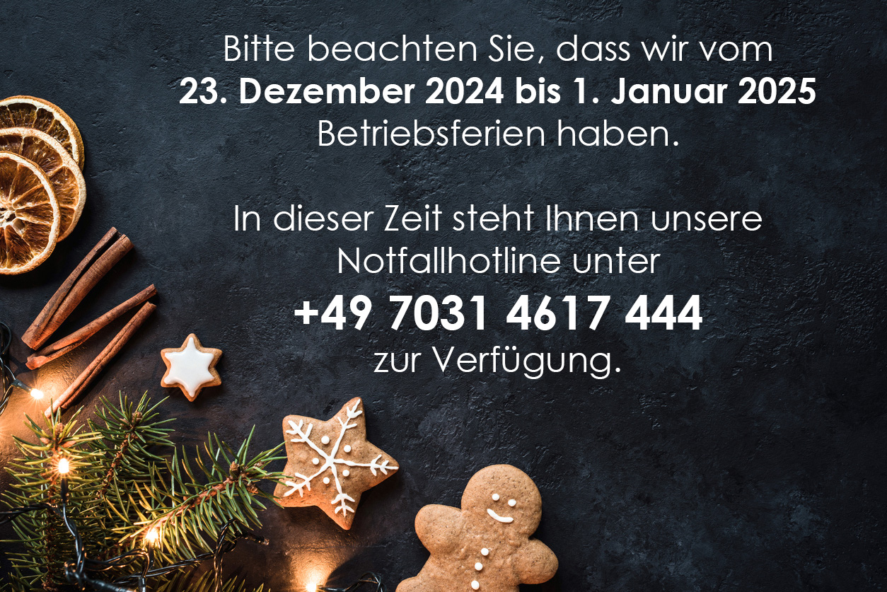 Weihnachtshinweis 2024